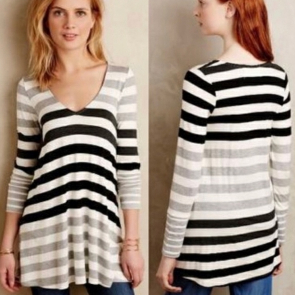 Anthropology Puella Striped long sleeve tunic size Xsmall